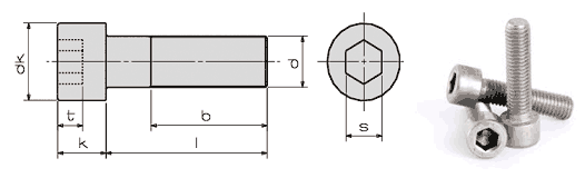 Stainless Steel Allen Bolts Dimensions