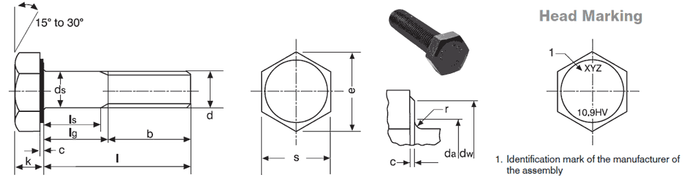 EN 14399-4 10.9 HV Bolts Standard