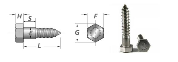 Stainless Steel Lag Bolts Dimensions