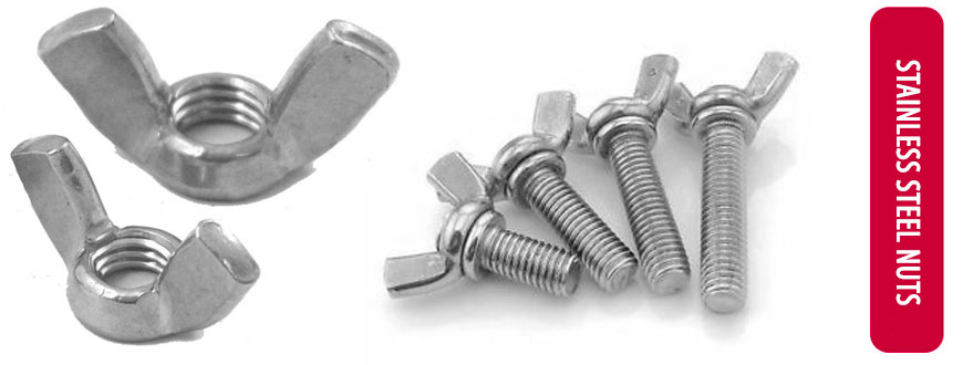 2 1/2-13 Stainless Steel Wing Nuts 1/2-13 Butterfly Nuts Bright Finish 